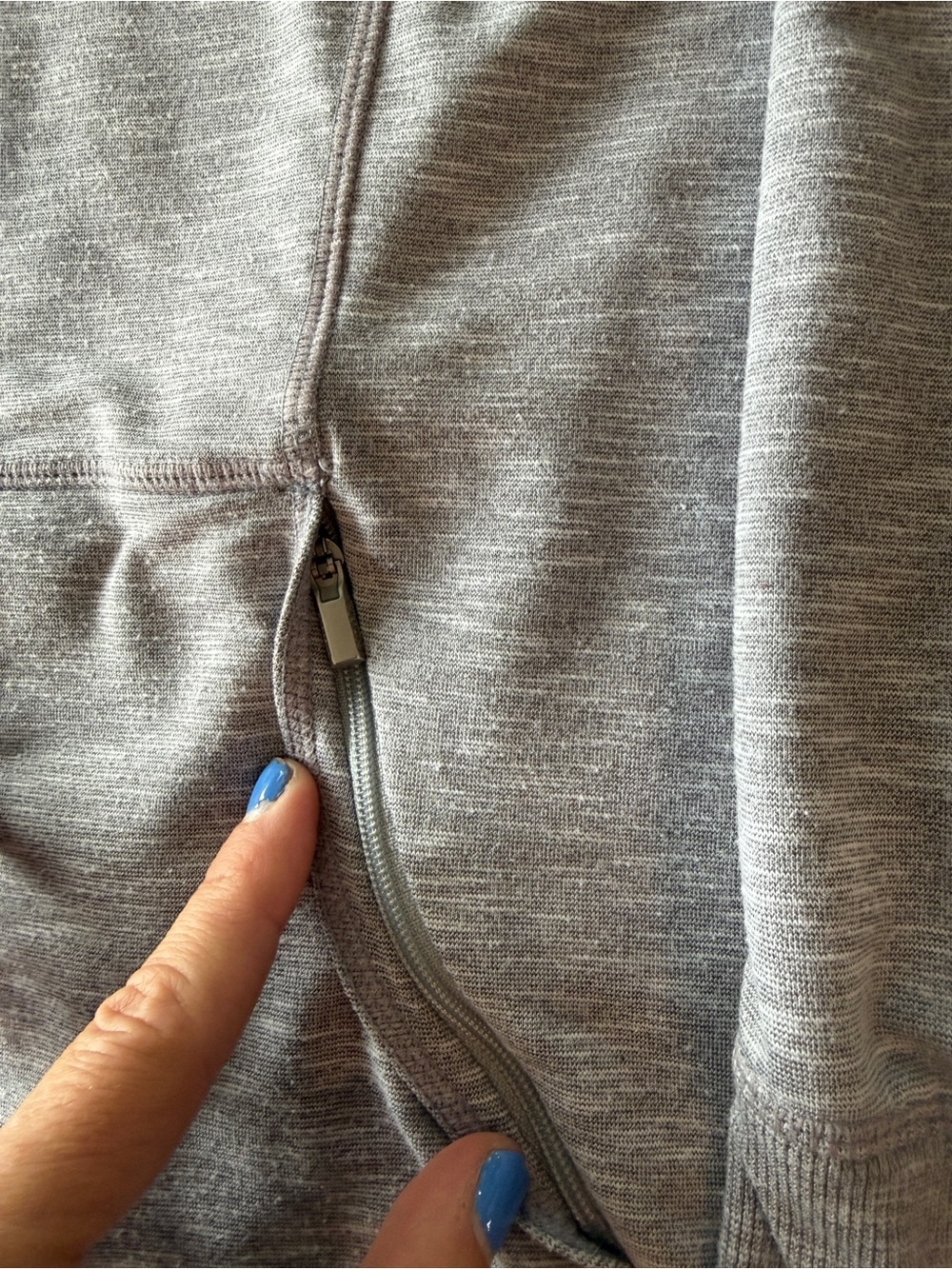 Athleta Women’s Heather Gray Cowl Neck Hooded Pullover Sweatshirt - Picture 4 of 6